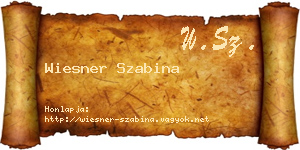 Wiesner Szabina névjegykártya