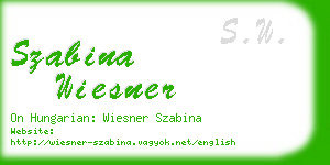 szabina wiesner business card